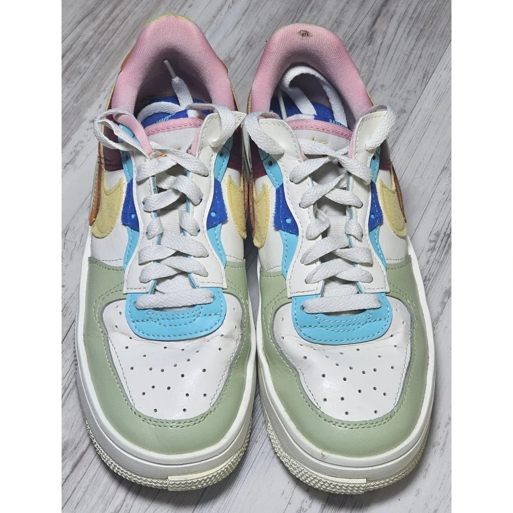 Nike Air Force 1 Pixel SE‎ Patchwork Multiclr DO6719-100 Wm7.5 Pastel Suede Lthr
